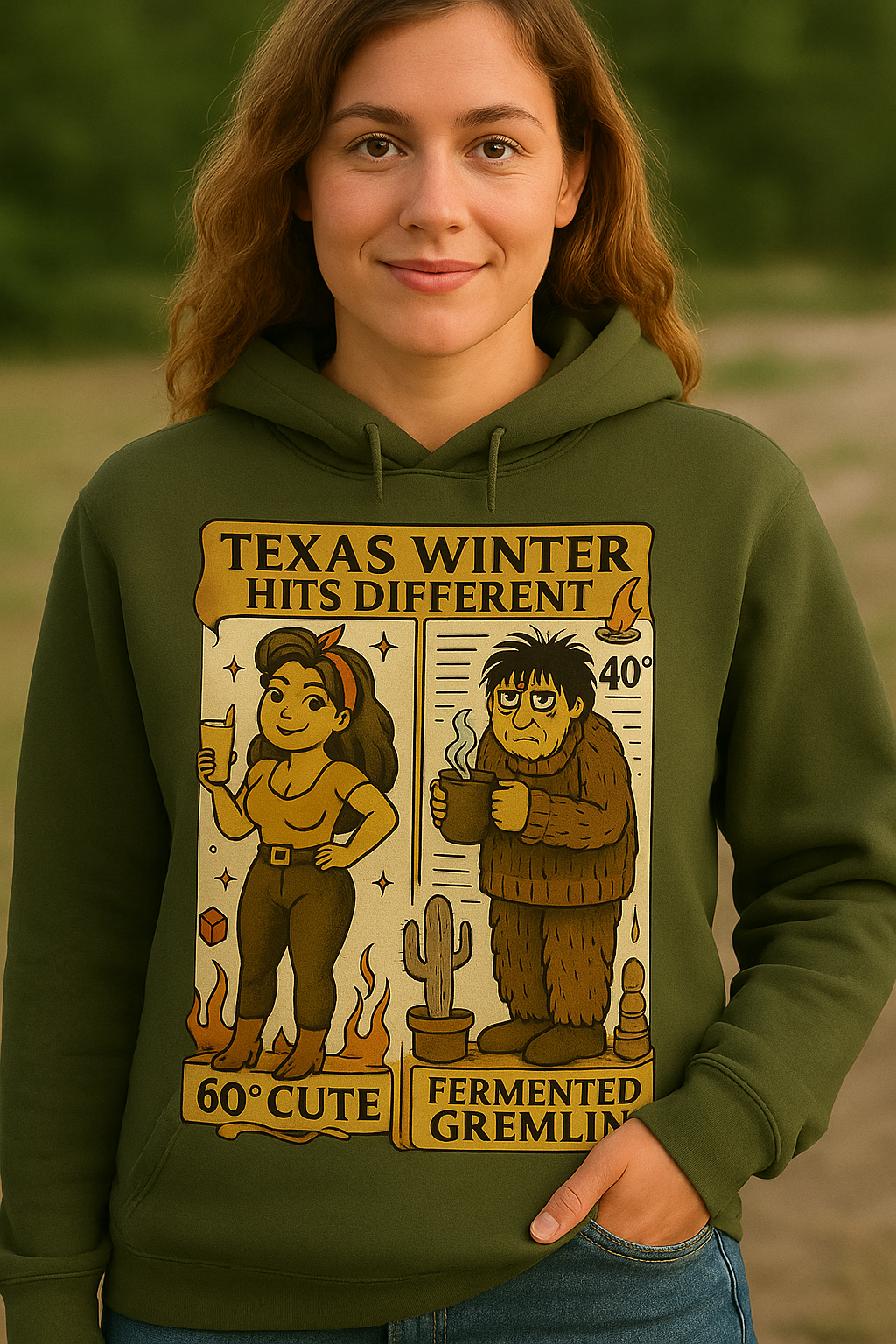 Texas Winter Hits Different Hoodie