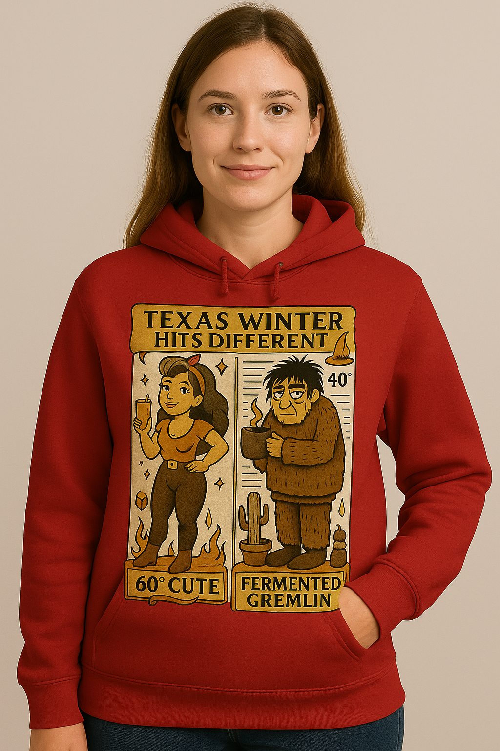 Texas Winter Hits Different Hoodie