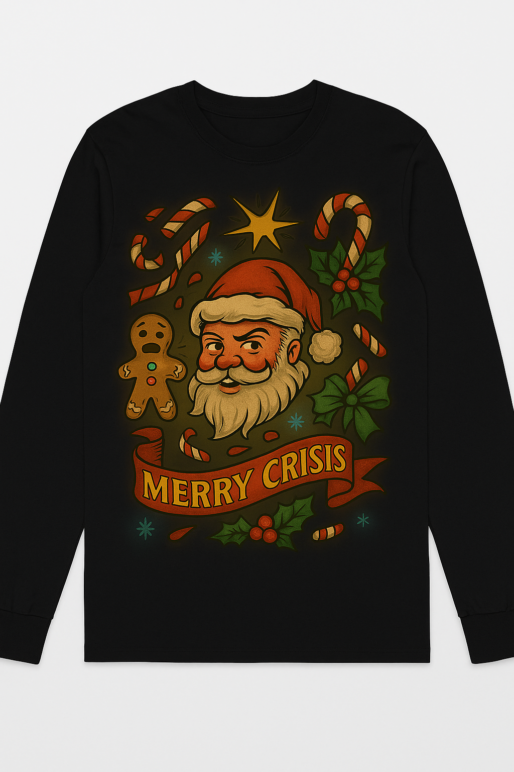 Merry Crisis Long Sleeve — Jail Mary Christmas Collection