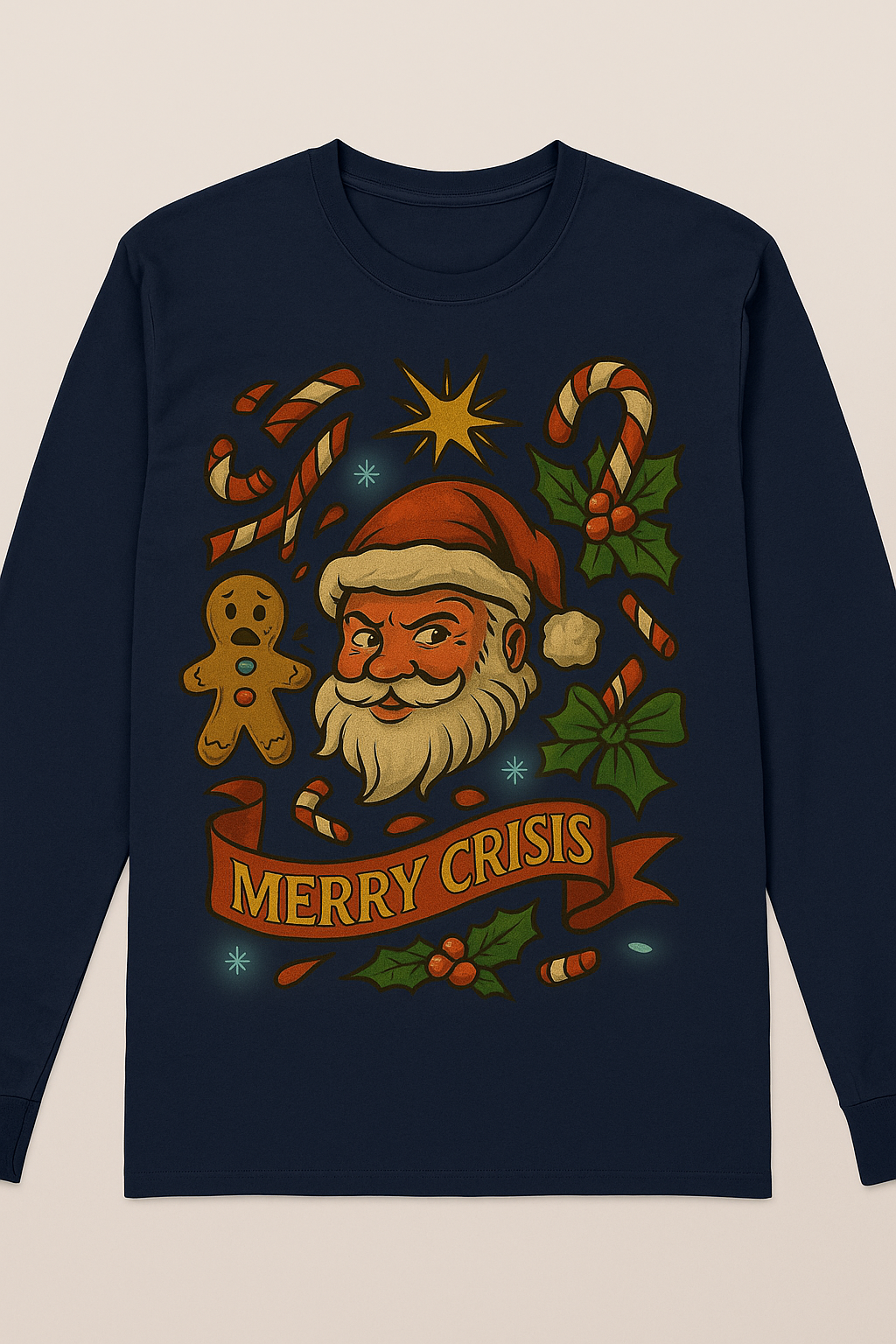 Merry Crisis Long Sleeve — Jail Mary Christmas Collection