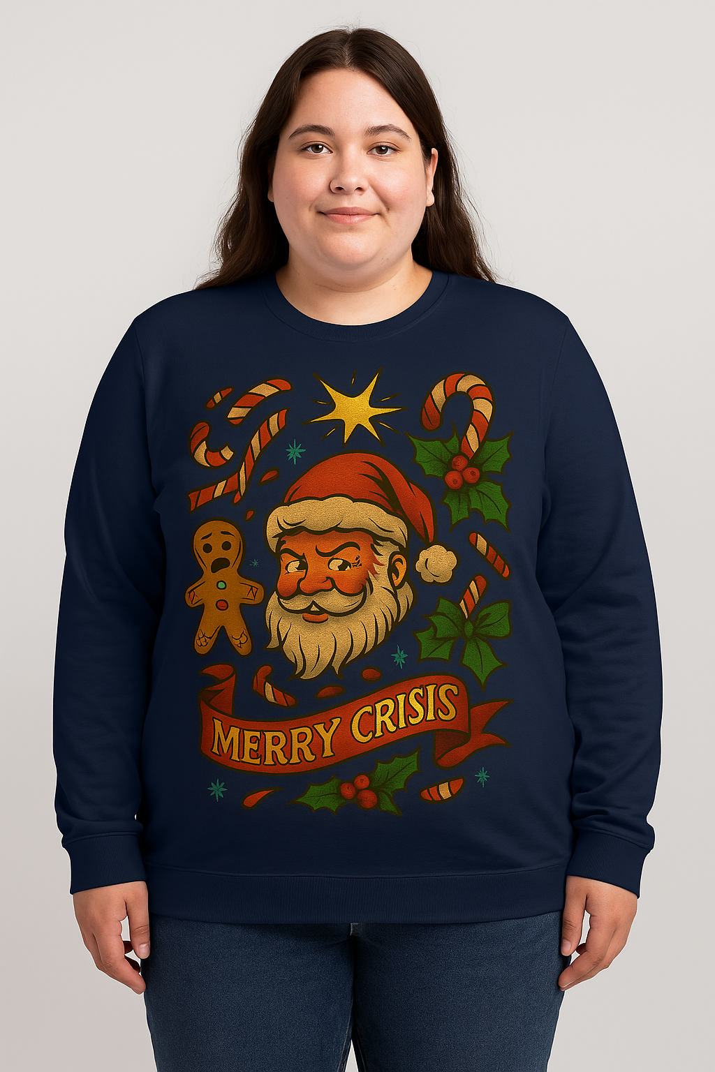 Merry Crisis Long Sleeve — Jail Mary Christmas Collection