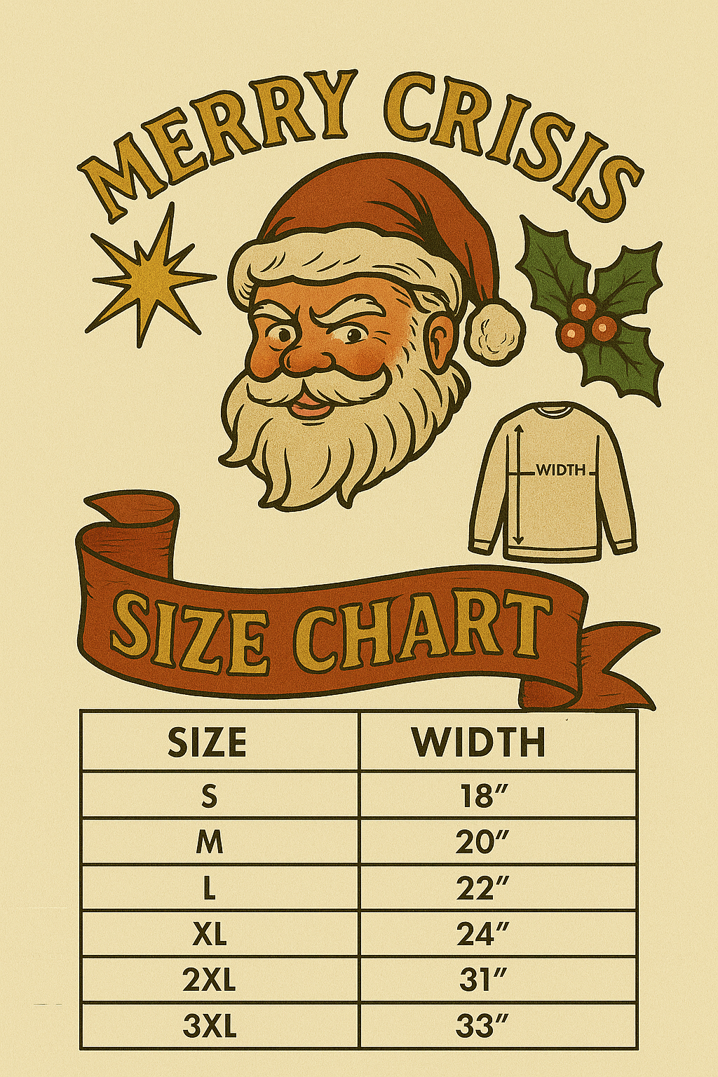 Merry Crisis Long Sleeve — Jail Mary Christmas Collection